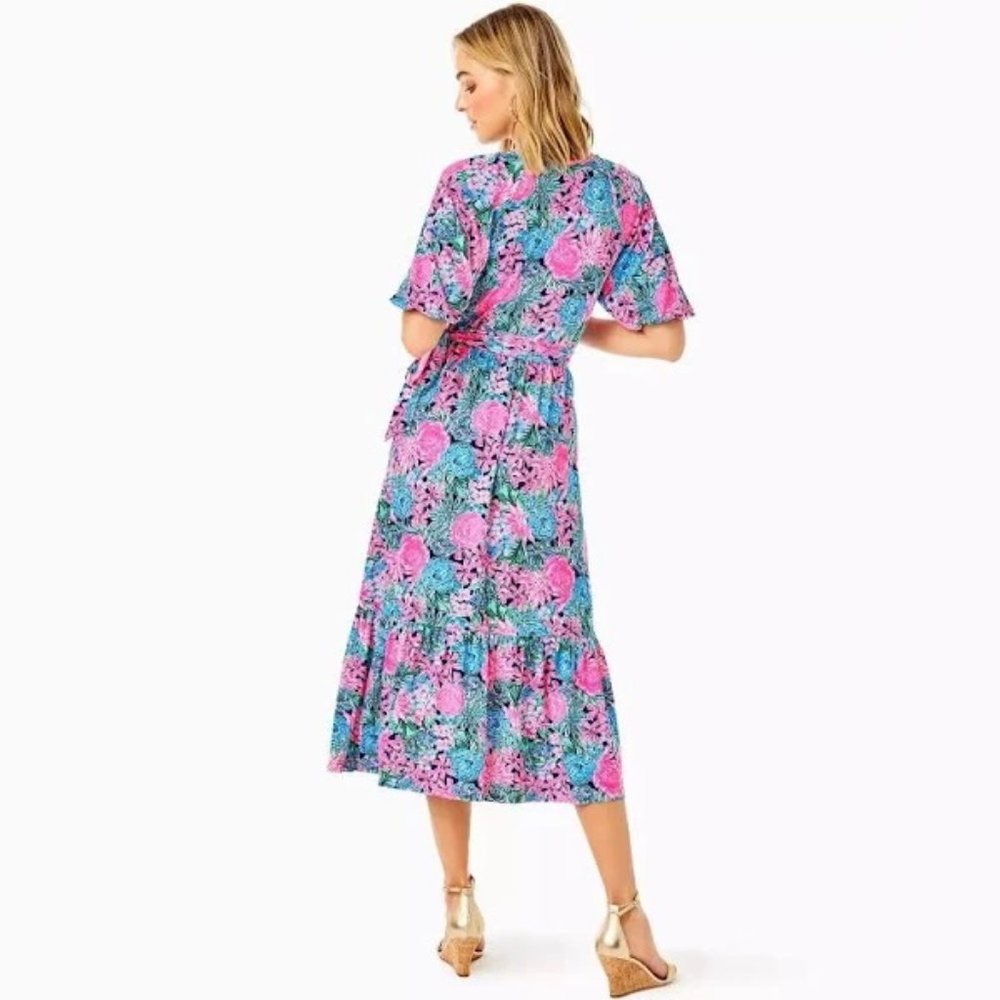 Lilly Pulitzer Brantley Midi Wrap Dress NWT - Picture 2 of 9